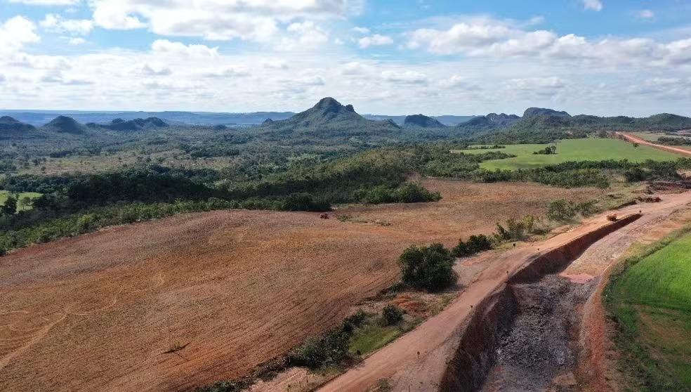 Domo de Araguainha está localizada entre Mato Grosso e Goiás  Foto: Joana Sanchez